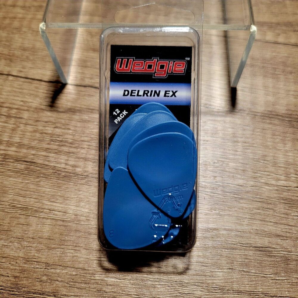Wedgie DELRIN EX 1.00mm BLUE Guitar Pick 12-Pack | Thick